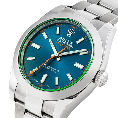 blue rolex milgauss